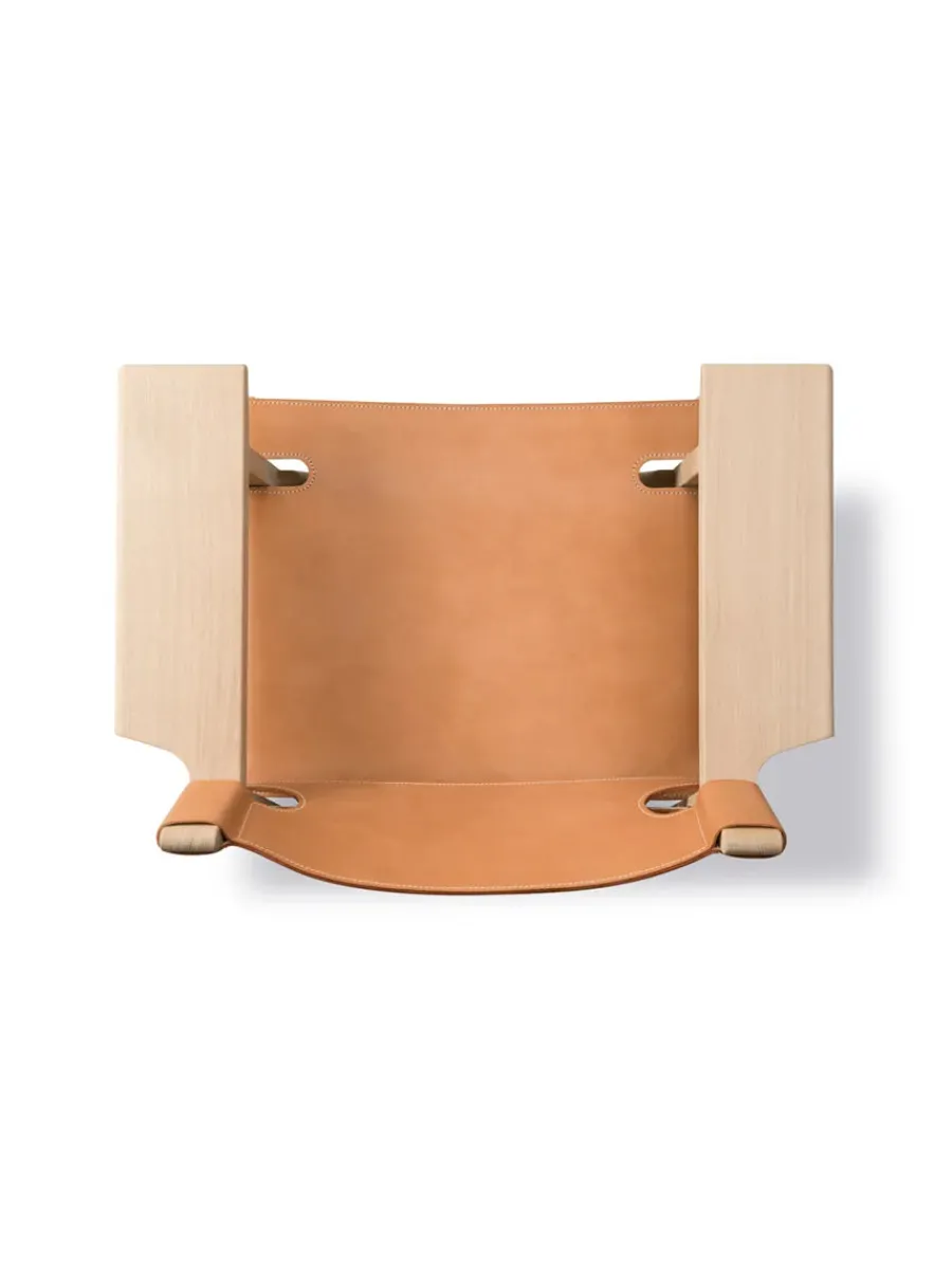 Den Spanske Stol i sort læder, valnød olie af Børge Mogensen<Fredericia Furniture Clearance