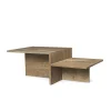 Distinct Coffee Table, Dark Brown Travertine fra<Ferm Living Clearance