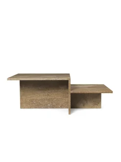 Distinct Coffee Table, Dark Brown Travertine fra<Ferm Living Clearance
