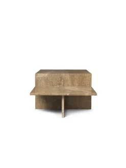 Distinct Coffee Table, Dark Brown Travertine fra<Ferm Living Clearance