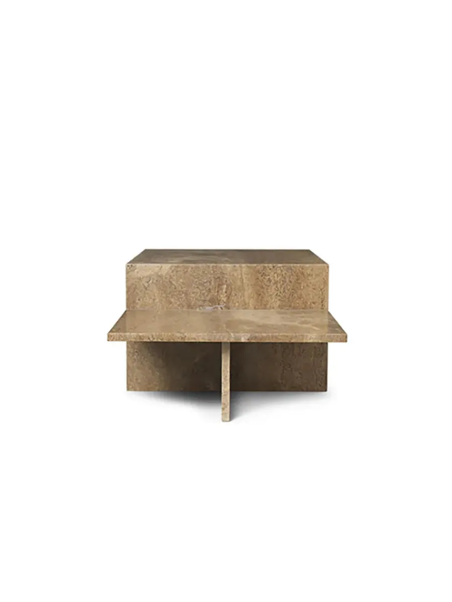 Distinct Coffee Table, Dark Brown Travertine fra<Ferm Living Clearance