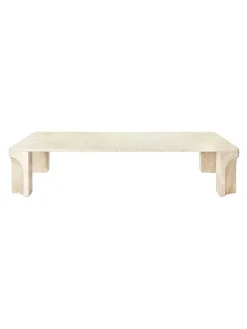 Doric Coffee Table 140 x 80 cm, Neutral White Travertine fra<GUBI Sale