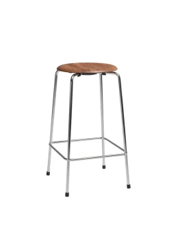 Dot Barstol m. 4 ben, valnød finer af Arne Jacobsen<Fritz Hansen Sale