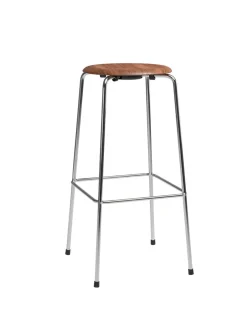 Dot Høj Barstol m. 4 ben, valnød finer af Arne Jacobsen<Fritz Hansen Discount