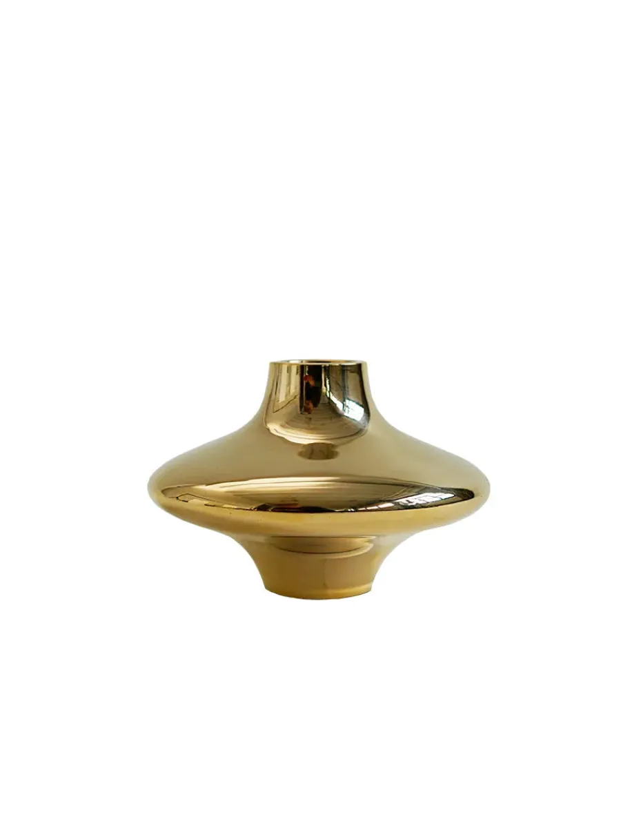 Doublet Candleholder Small, gold fra<Hein Studio Best