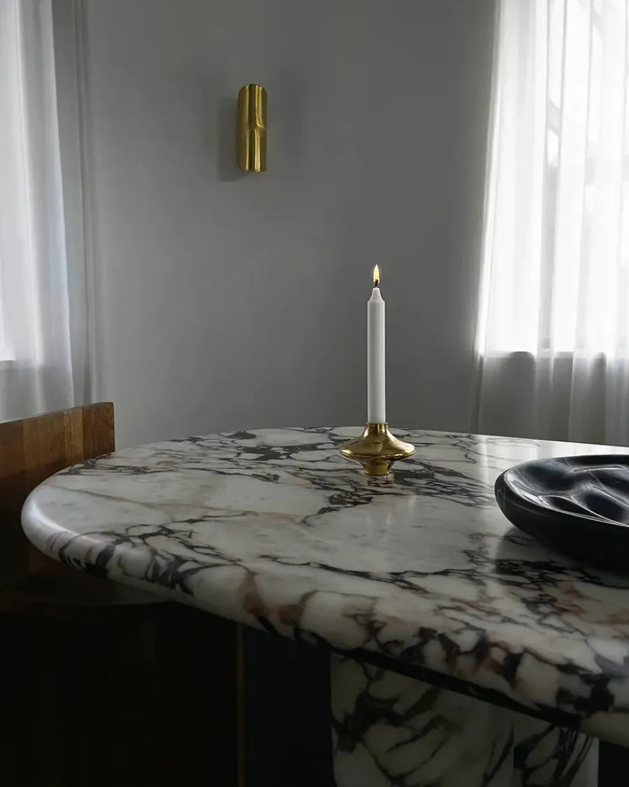 Doublet Candleholder Small, gold fra<Hein Studio Best