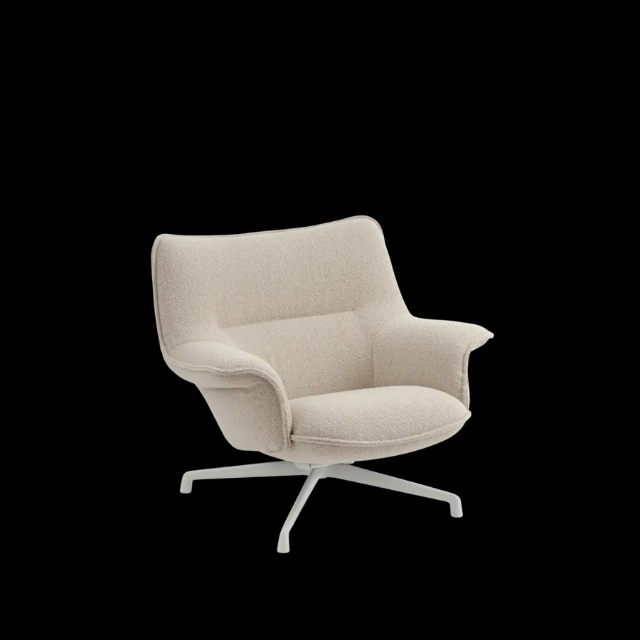 Doze Lounge Chair, Low Back, Heath tekstil, Tube base fra<Muuto Best