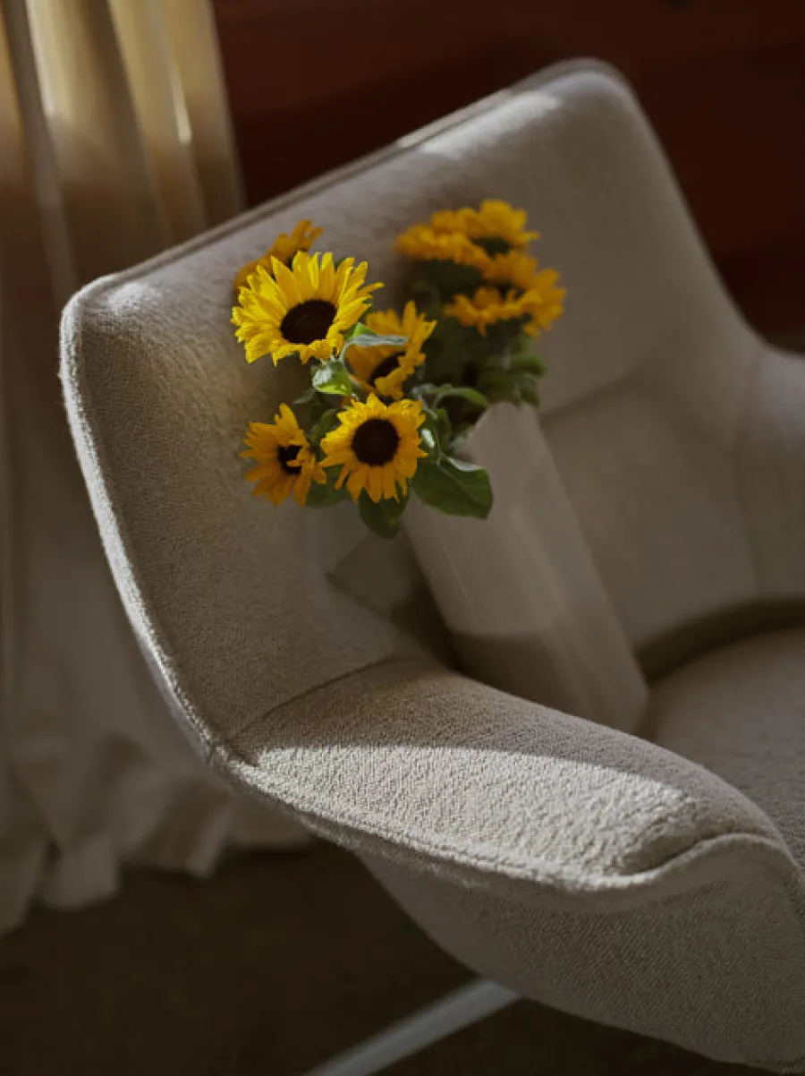 Doze Lounge Chair, Low Back, Ocean 80/tekstil, Tube base fra<Muuto Outlet