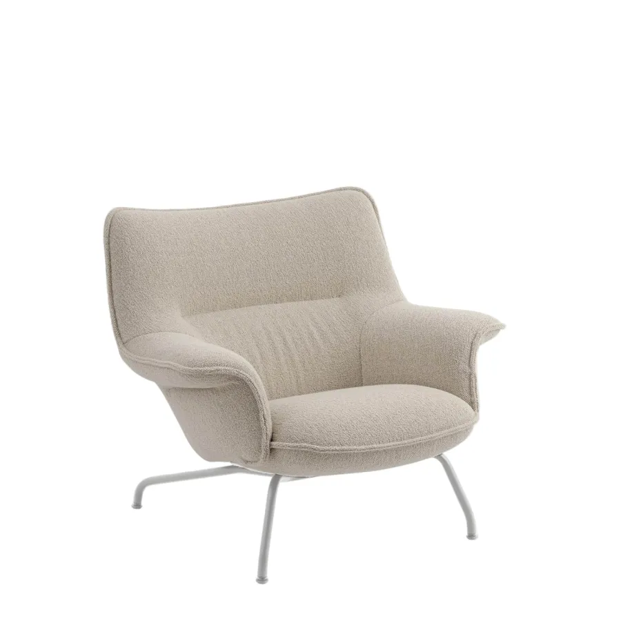 Doze Lounge Chair, Low Back, Ocean 80/tekstil, Tube base fra<Muuto Outlet