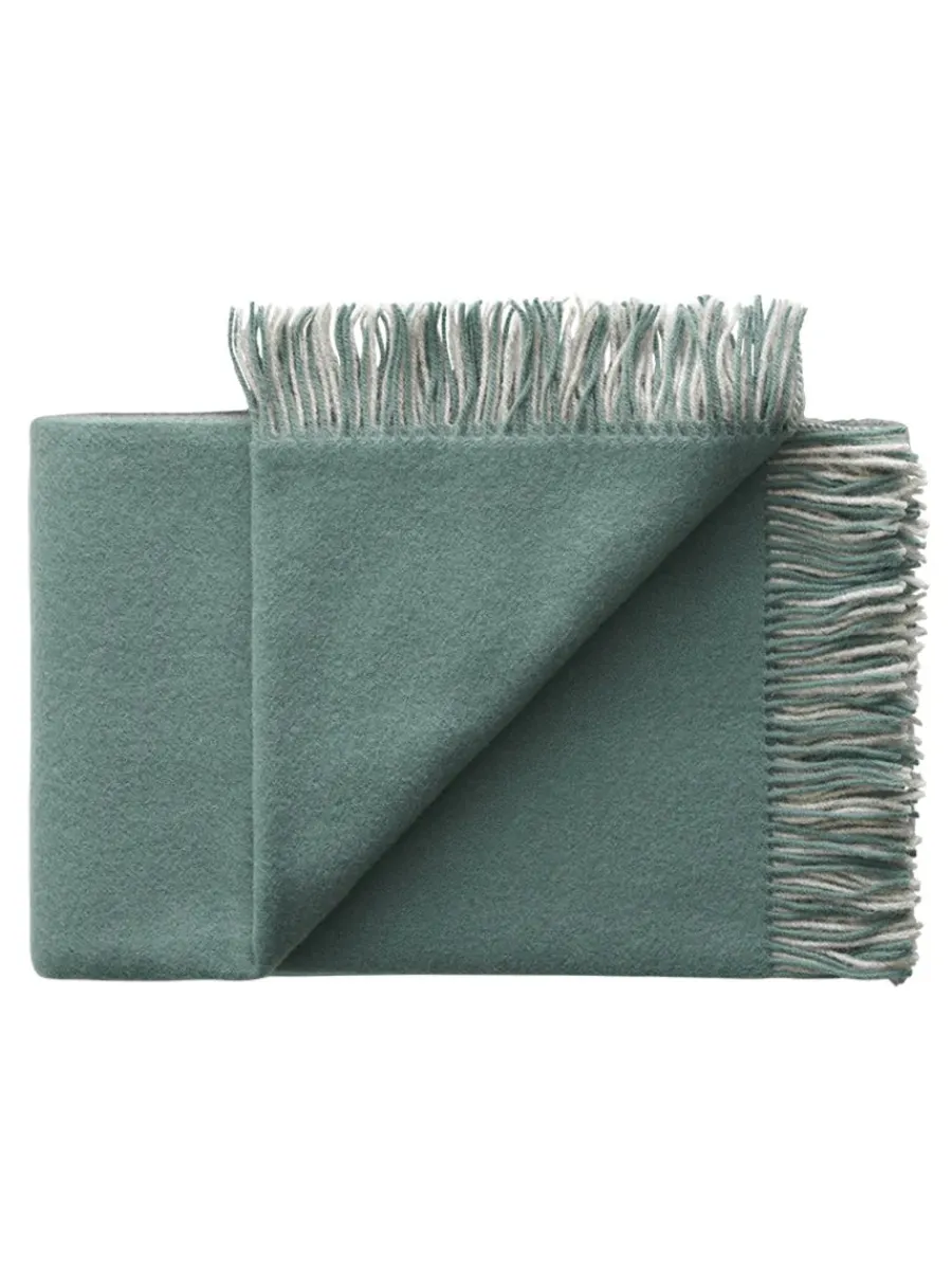 Drejø Plaid, aqua fra<Silkeborg Uldspinderi Clearance