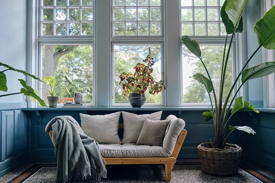 Drejø Plaid, sage fra<Silkeborg Uldspinderi New