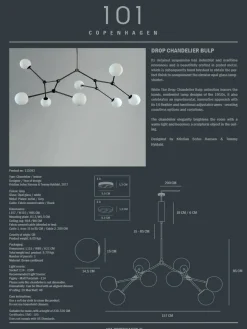 Drop Bulp Chandelier, grey fra<101 Copenhagen Clearance