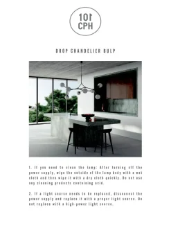 Drop Bulp Chandelier, grey fra<101 Copenhagen Clearance