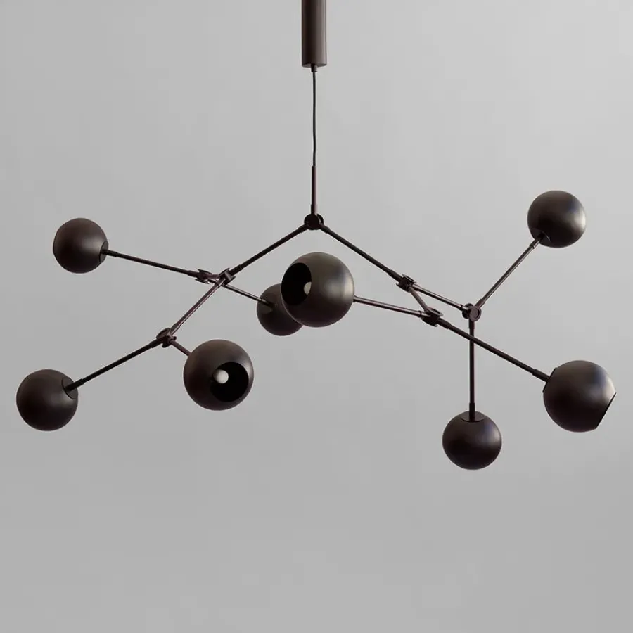 Drop Chandelier Globe, Burned Black fra<101 Copenhagen Hot