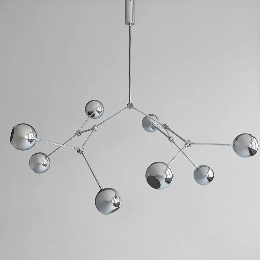 Drop Chandelier Globe, Chrome fra<101 Copenhagen Sale