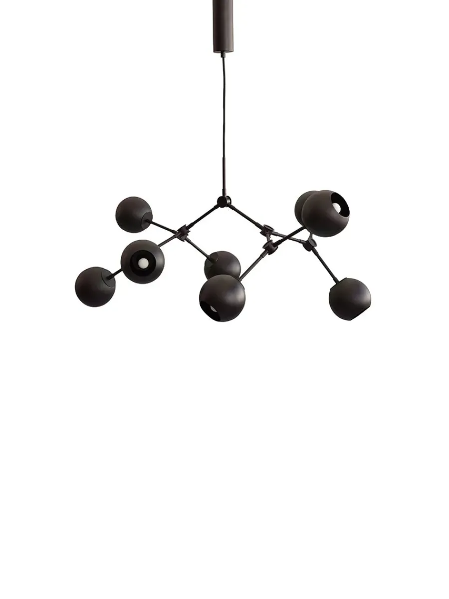 Drop Chandelier Globe, Mini, Burned Black fra<101 Copenhagen Clearance