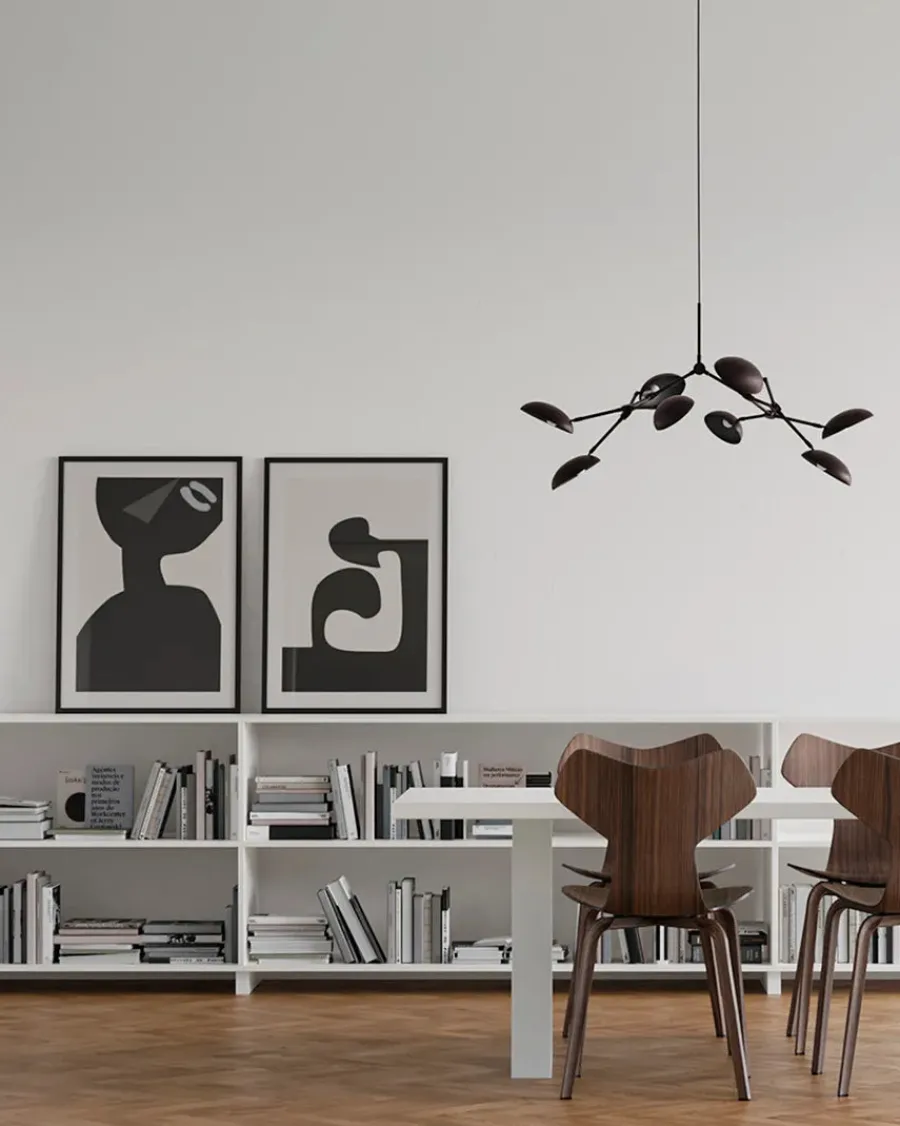 Drop Chandelier, mini burned black fra<101 Copenhagen Best