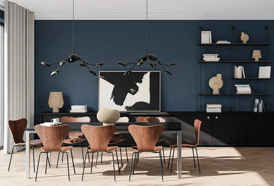 Drop Chandelier, mini burned black fra<101 Copenhagen Best