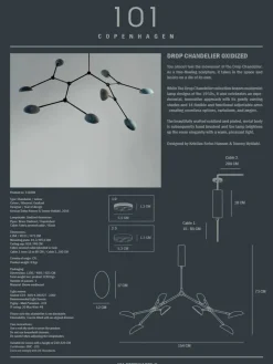 Drop Chandelier, oxidized fra<101 Copenhagen