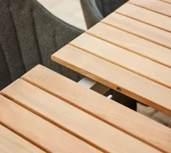 Drop Spisebord m/120 cm udtræk, teak/lava grey fra<Cane-line Best