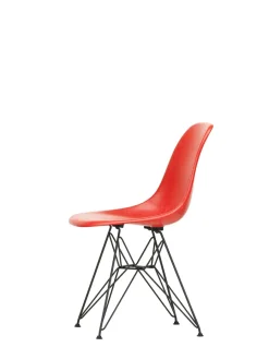Eames Fiberglass Chair DSR, sortlakeret fra<Vitra Clearance