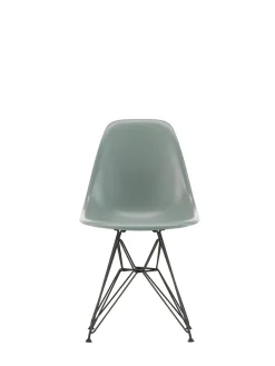 Eames Fiberglass Chair DSR, sortlakeret fra<Vitra Clearance