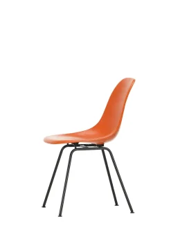 Eames Fiberglass Chair DSX, sortlakeret fra<Vitra Best