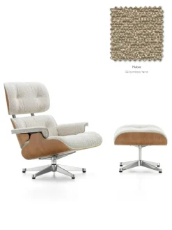 Eames Lounge Chair inkl. Fodskammel, valnød/Nubia fra<Vitra Sale