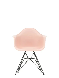 Eames Plastic Armchair DAR, sort pulverlakering fra<Vitra New