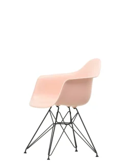 Eames Plastic Armchair DAR, sort pulverlakering fra<Vitra New