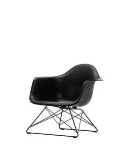 Eames Plastic Armchair LAR, sortlakeret fra<Vitra Clearance