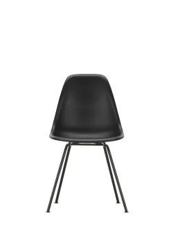 Eames Plastic Side Chair DSX, sort pulverlakeret fra<Vitra Hot
