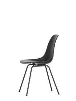 Eames Plastic Side Chair DSX, sort pulverlakeret fra<Vitra Hot