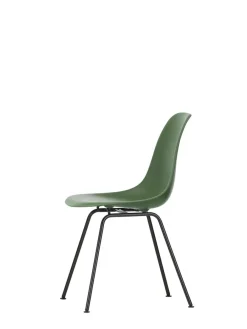 Eames Plastic Side Chair DSX, sort pulverlakeret fra<Vitra Hot