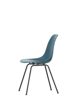 Eames Plastic Side Chair DSX, sort pulverlakeret fra<Vitra Hot