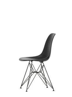 Eames Plastic Side Chair DSR, sort pulverlakeret fra<Vitra New