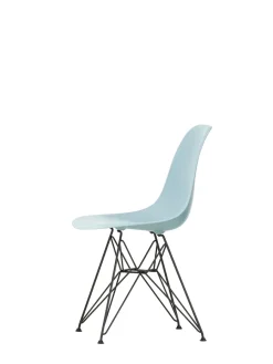 Eames Plastic Side Chair DSR, sort pulverlakeret fra<Vitra New