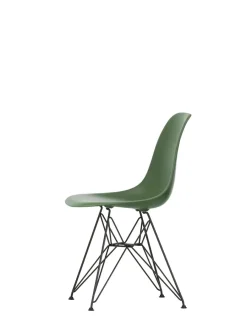 Eames Plastic Side Chair DSR, sort pulverlakeret fra<Vitra New
