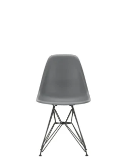 Eames Plastic Side Chair DSR, sort pulverlakeret fra<Vitra New