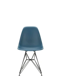 Eames Plastic Side Chair DSR, sort pulverlakeret fra<Vitra New
