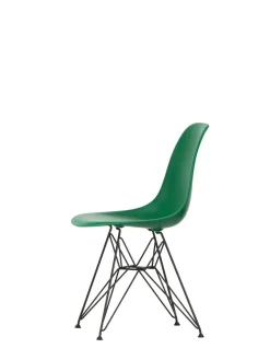 Eames Plastic Side Chair DSR, sort pulverlakeret fra<Vitra New