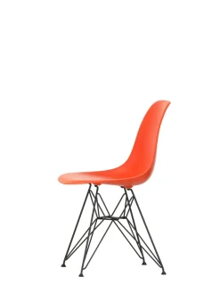 Eames Plastic Side Chair DSR, sort pulverlakeret fra<Vitra New