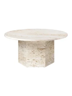 Epic Coffee Table Ø80 cm, travertine fra<GUBI