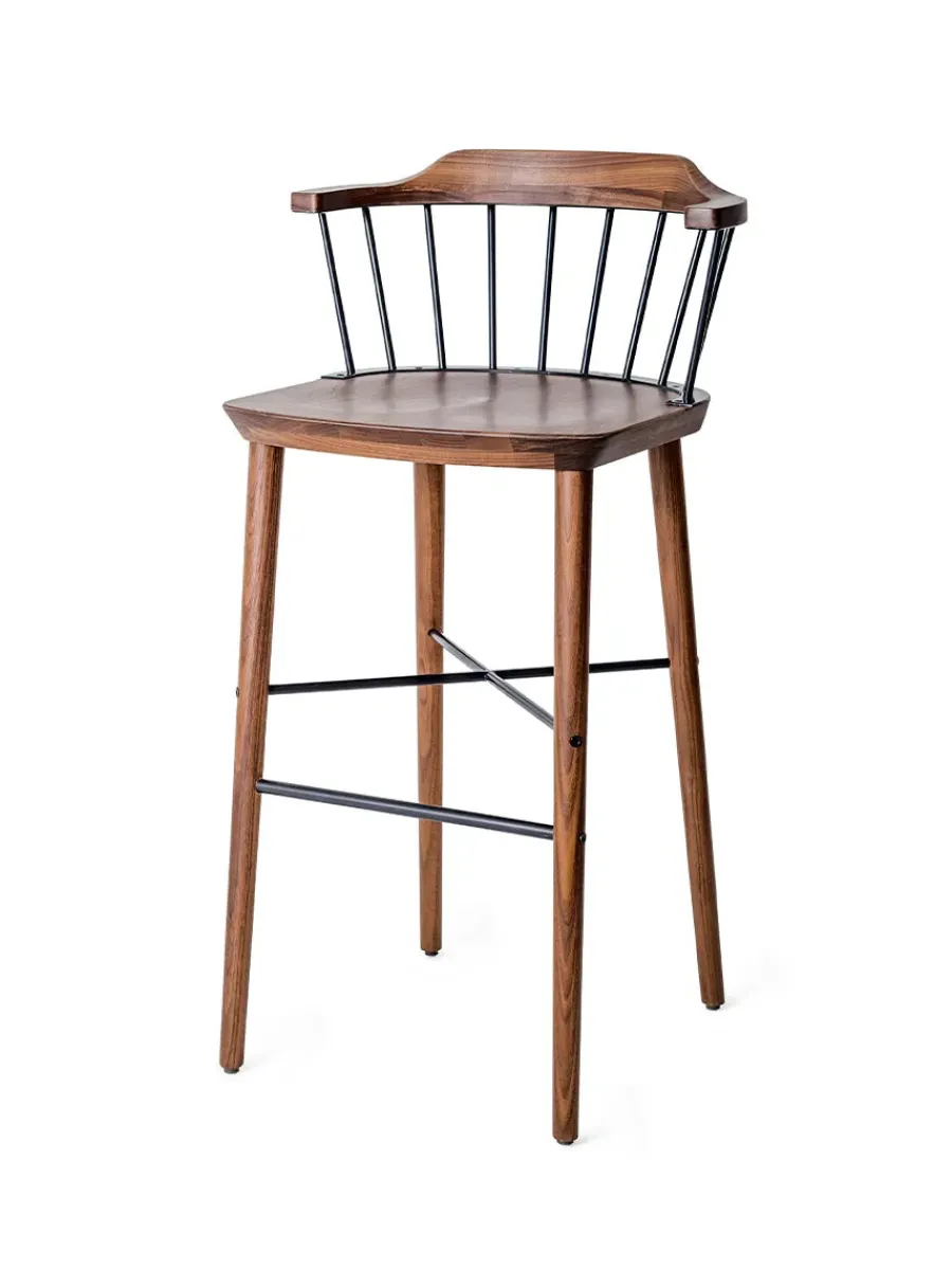 Exchange Bar Stool SH 75, walnut fra<Stellar Works