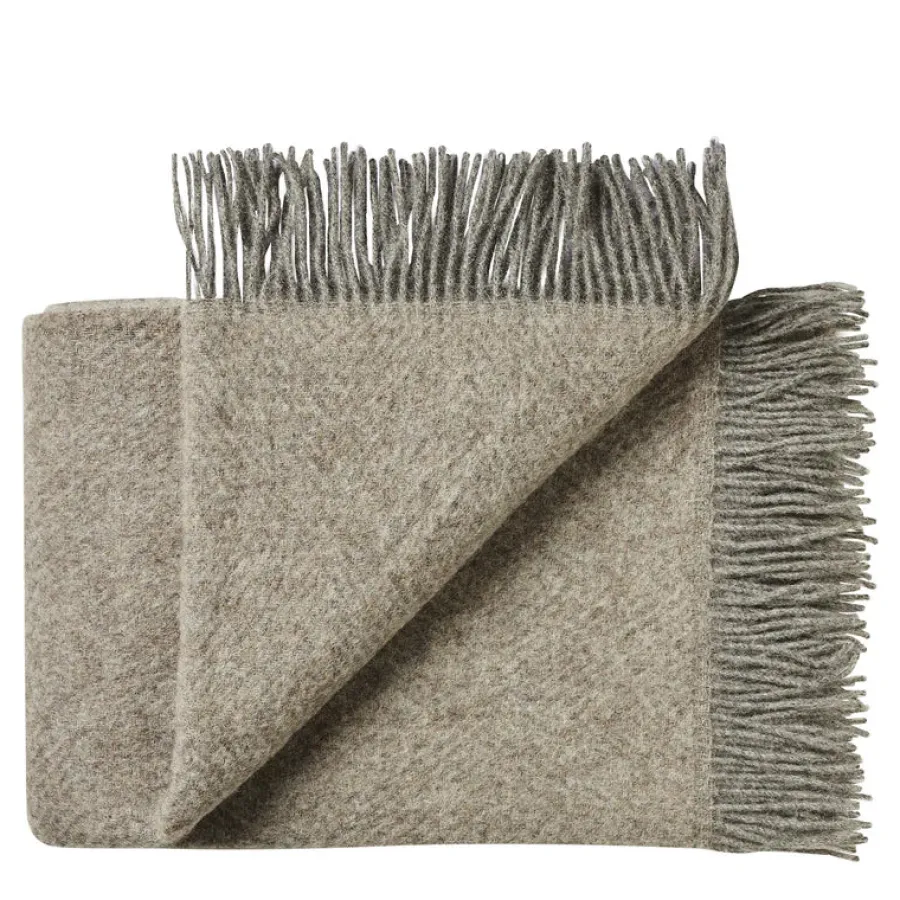 Fanø Plaid, birch sand fra<Silkeborg Uldspinderi