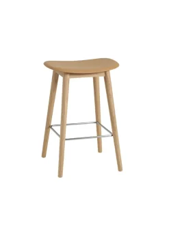 Fiber Bar Stool Wood fra<Muuto Discount