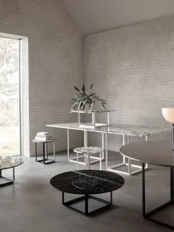 Florence Sofabord Ø90, gris du marais/beige grey fra<New Works Online