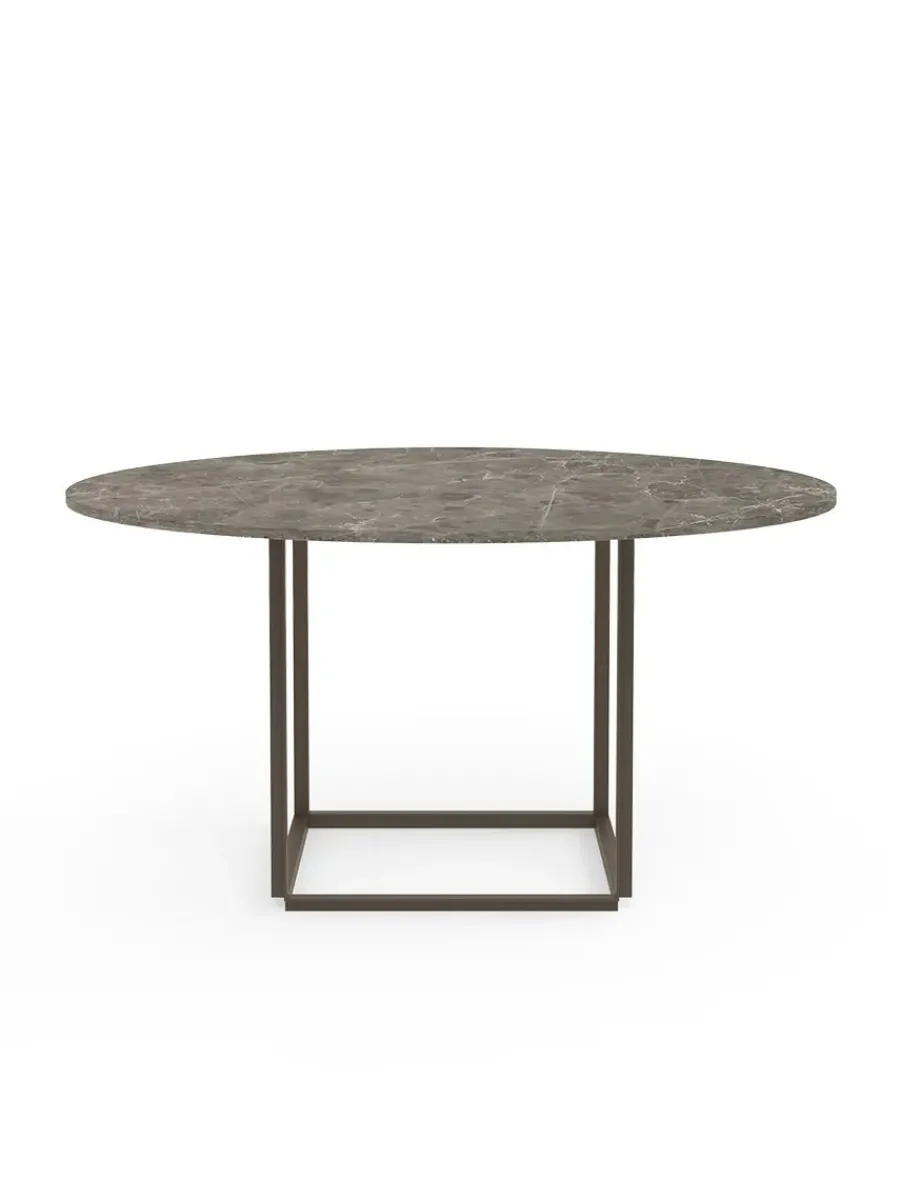 Florence Spisebord Ø145, gris du marais/beige grey fra<New Works Sale