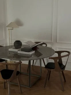 Florence Spisebord Ø145, gris du marais/beige grey fra<New Works Sale