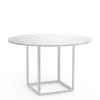 Florence spisebord Ø120, white carrera fra<New Works Clearance